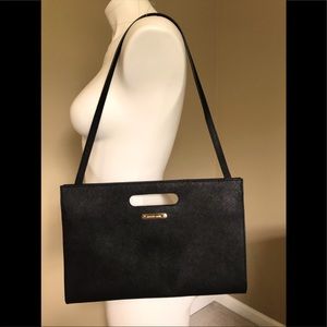 Michael Kors Black Clutch with Gold Accents